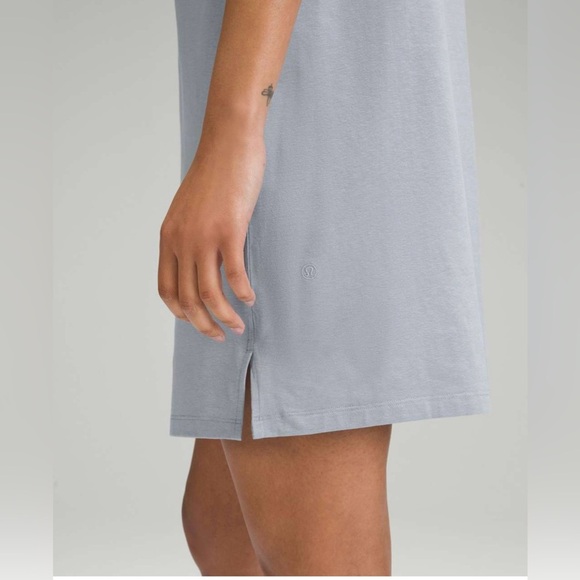 Lululemon Classic Cotton Light Blue Sleeveless Dress - Picture 2 of 6